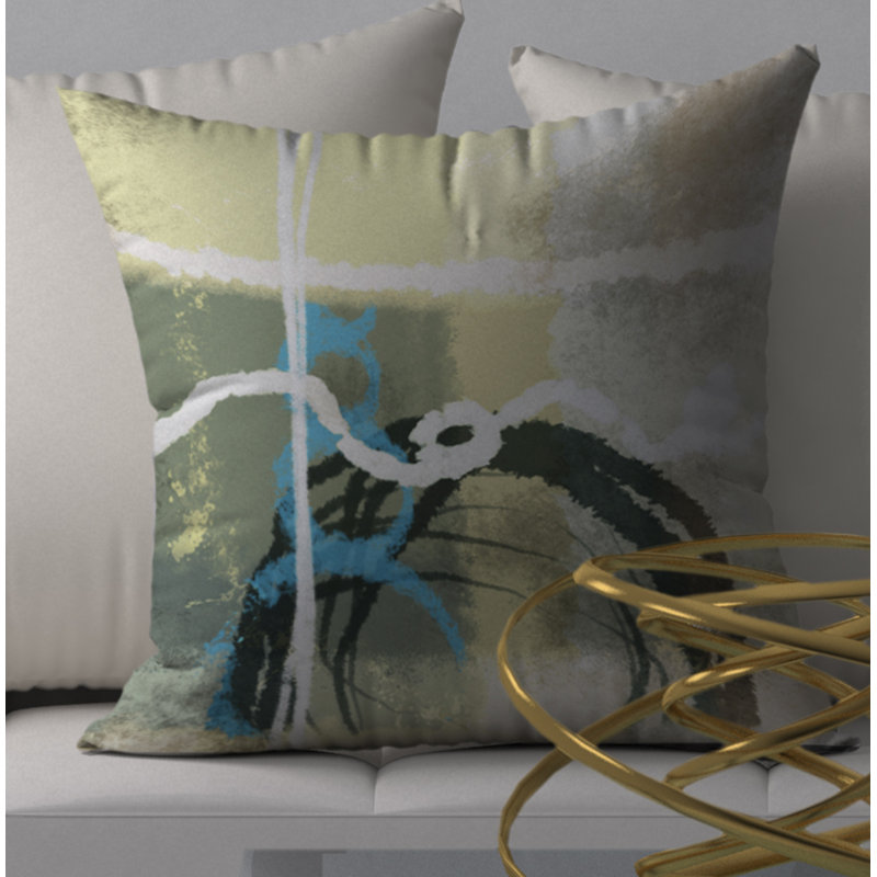 Abstract Reversible Throw Pillow, 20" x 20"