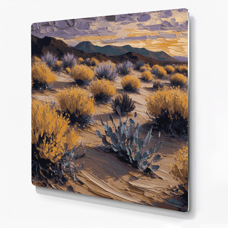 Art mural brun en métal Southwestern Plants 153, H 144 po x l 144 po x P 0,05 po