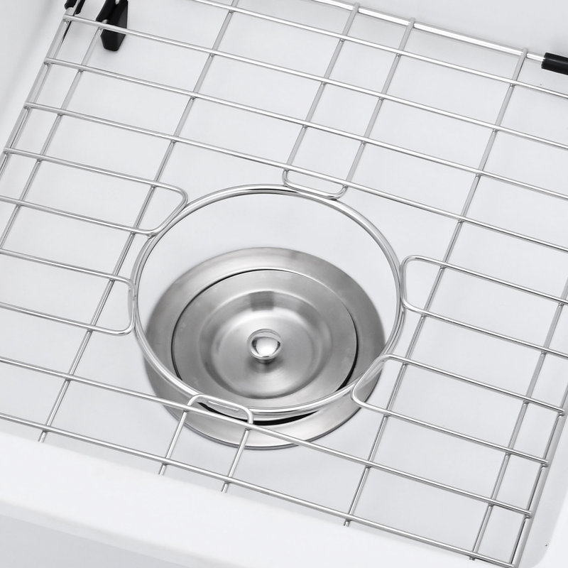 18" L X 16" W Quartz Sink - Sound Dampening & Construction Comes With Basket Strainer And Grid 18"X16" Bar Includes For