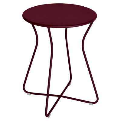 Cocotte Round Metal Outdoor Side Table , 13.5'' in. W 13.5'' in. D
