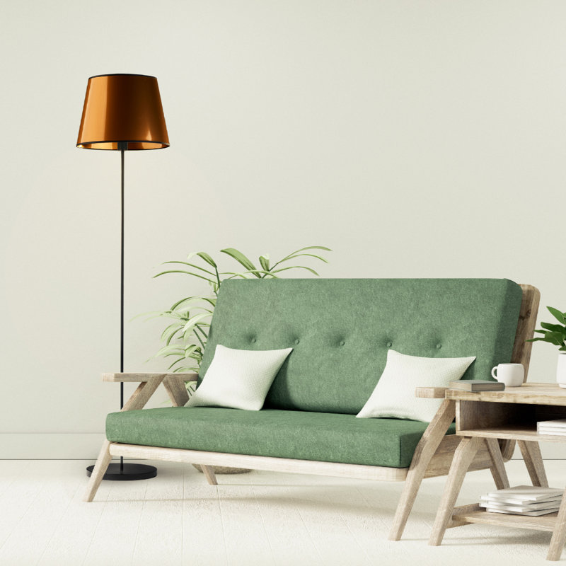 Bundrick 163cm Traditional Floor Lamp, Copper