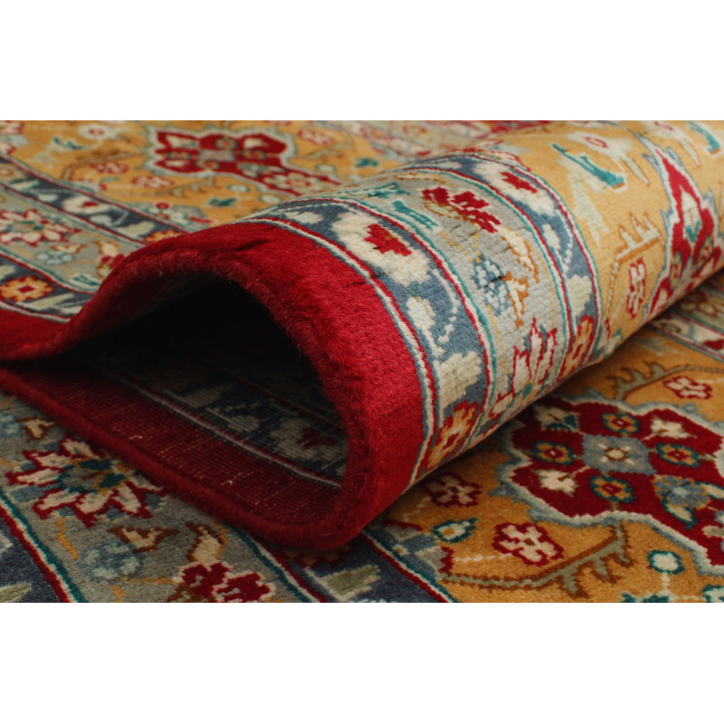 One-of-a-Kind Massimo Handmade Kilim 8'1" x 10'2" Wool Red/Yellow/Beige Area Rug