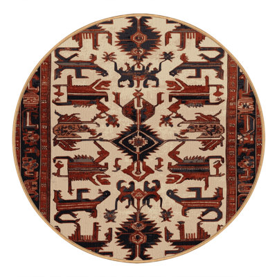 Machine Washable Persian Brown Area Rug