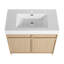 Meuble-lavabo sur pied 36 po avec lavabo en résine blanche et 2 portes d'armoire à fermeture en douceur (-1231999259