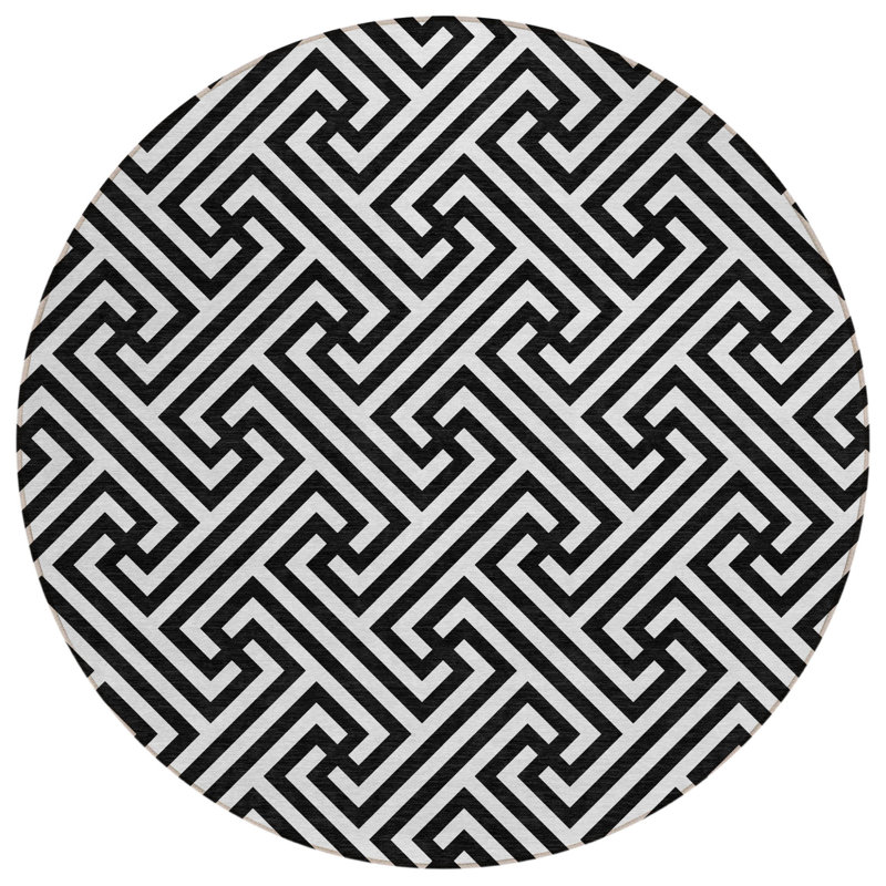 Tapis rond ivoire 8 po