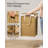 Laundry Hamper With Lid, Synthetic Rattan Clothes Laundry Basket With Lid And Handles, Foldable, Removable Liner-1099124063