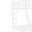 Lit superposé simple au-dessus d'un lit double en métal, adolescents et adultes, peu encombrant, réduit le bruit, aucun sommier tapissier requis, blanc, construction, rangement sous le lit, design, blanc facile à assembler pour la construction, la prévention,