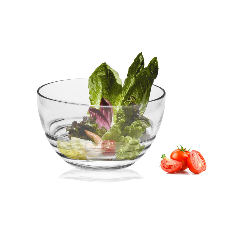Fludd 27 oz. Swirl Small Salad Bowl, Clear