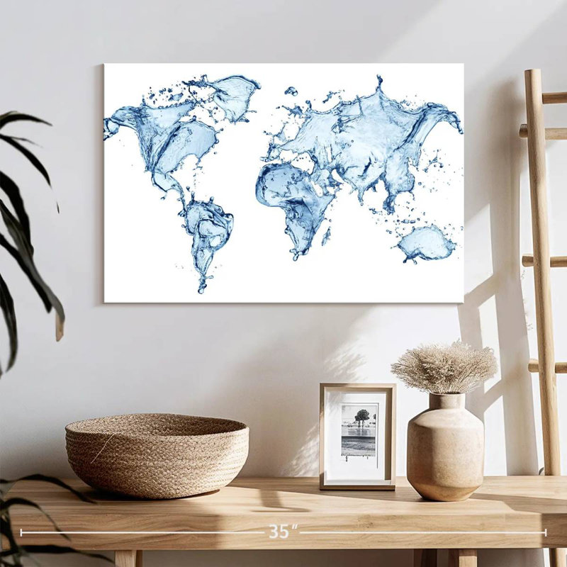Aliaz Splash World Map, 16" H x 24" W