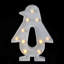 Enseigne lumineuse blanche 10,25 "pingouin
