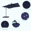 Parasol en porte-à-faux 98,25 po Duyne-186229236