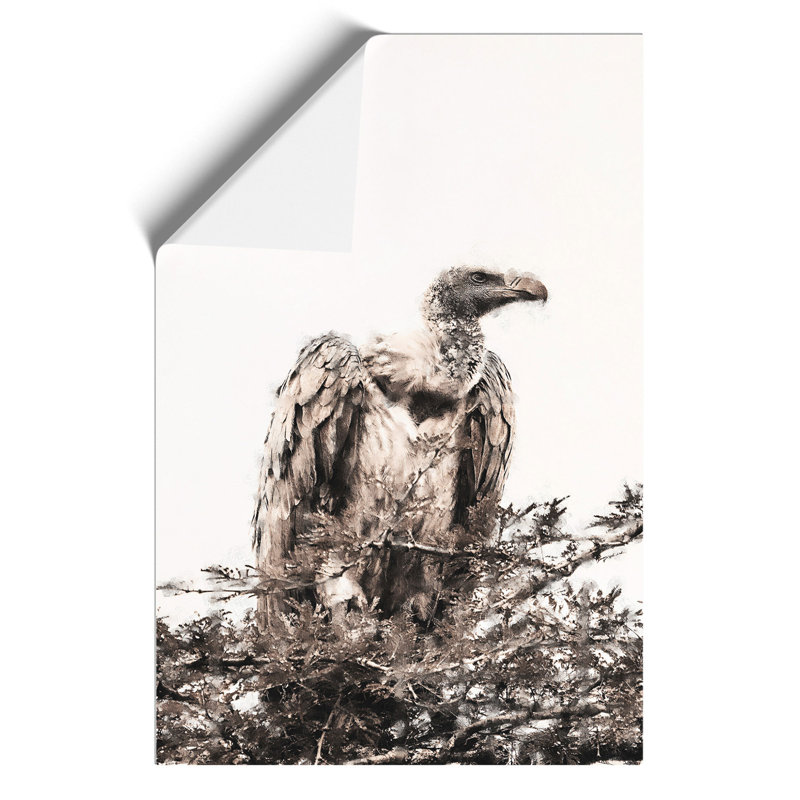 Vulture Painting - Frameless Print, 59cm H x 42cm W x 0.1cm D