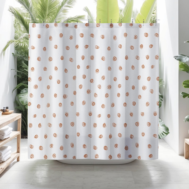 Rideau de douche Coco, Orange brûlé
