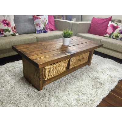 Brentwood Solid Wood Solid Wood Sled Coffee Table with Storage