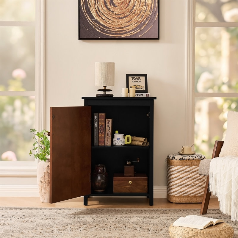Armoire de sol 34,5 po Mid Century, H 34,2 po x l 23,6 po x P 15,75 po