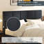 Lit plateforme en tissu d'ameublement-465469816