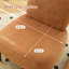 Mignon fauteuil d'appoint sans accoudoirs - velours caramel - pieds en bois massif-1473951829