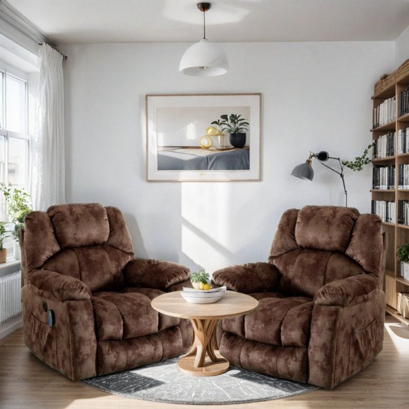 Rizk 40.16 W Oversize Super Soft Power Lift Recliner Chair For The Elderly With Massage & Heating & Dual Cupohlders & USB
