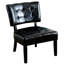 Chaise surdimensionnée noire avec similicuir et pieds