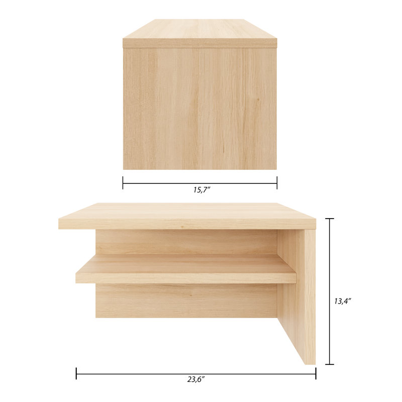 Abigeal Extension Nightstands, Set of 2, Beige