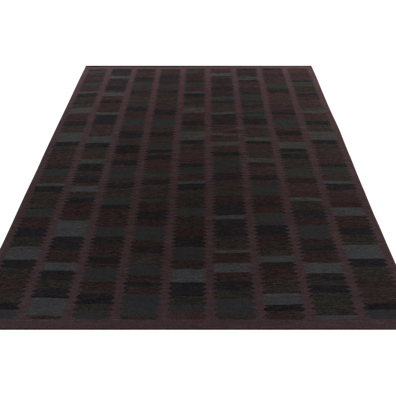 Scandinavian Wool Geometric Area Rug, Rectangle 5' x 8'