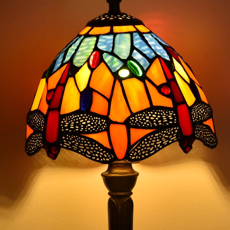 Aliehs Table Lamp, Orange/Blue/Red
