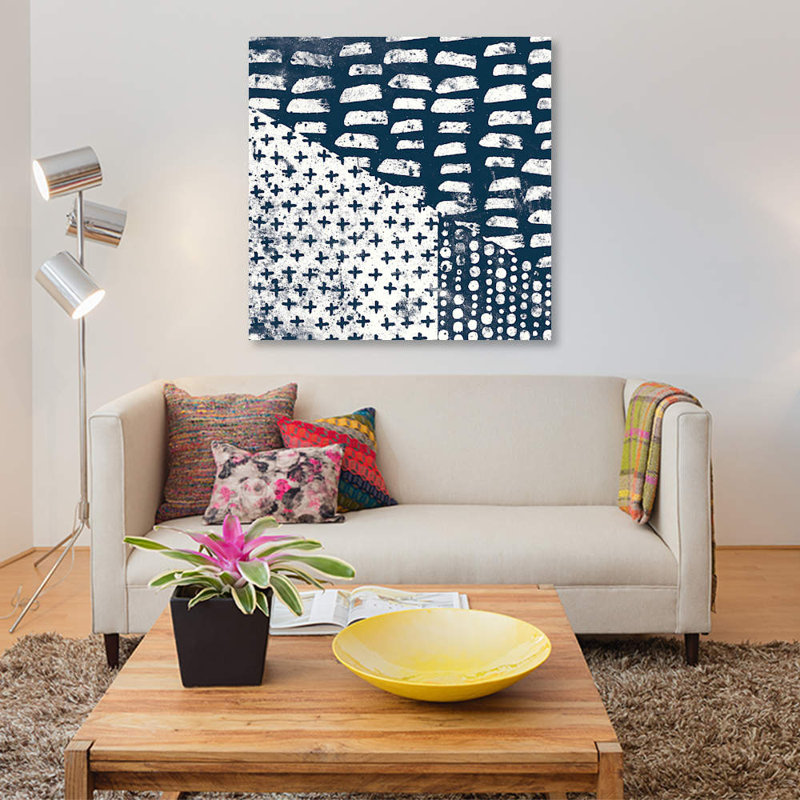 «Mark Fabrication de tuiles II», impression sur toile, H 12 po x l 12 po x P 1,5 po, Toile tendue, Pas de tapis
