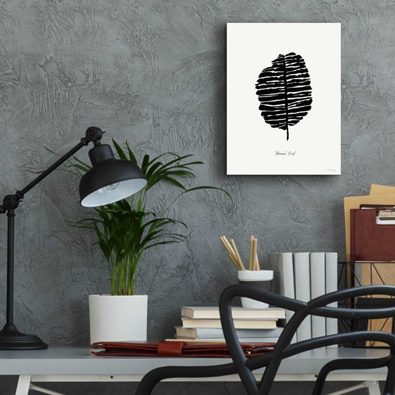 «Ebony Palm I» par Cindy Jacobs, art mural en verre acrylique, H 16 po x l 12 po x P 0,13 po