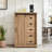 Farmhouse Accent Chest With Sliding Barn Door And 5 Drawers, White - Rustic Charm And Practical Storage-63529265