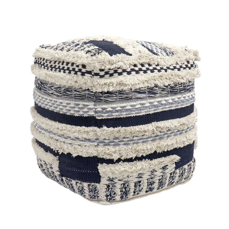 Pouf carré rayé 18 po Grand Canyon