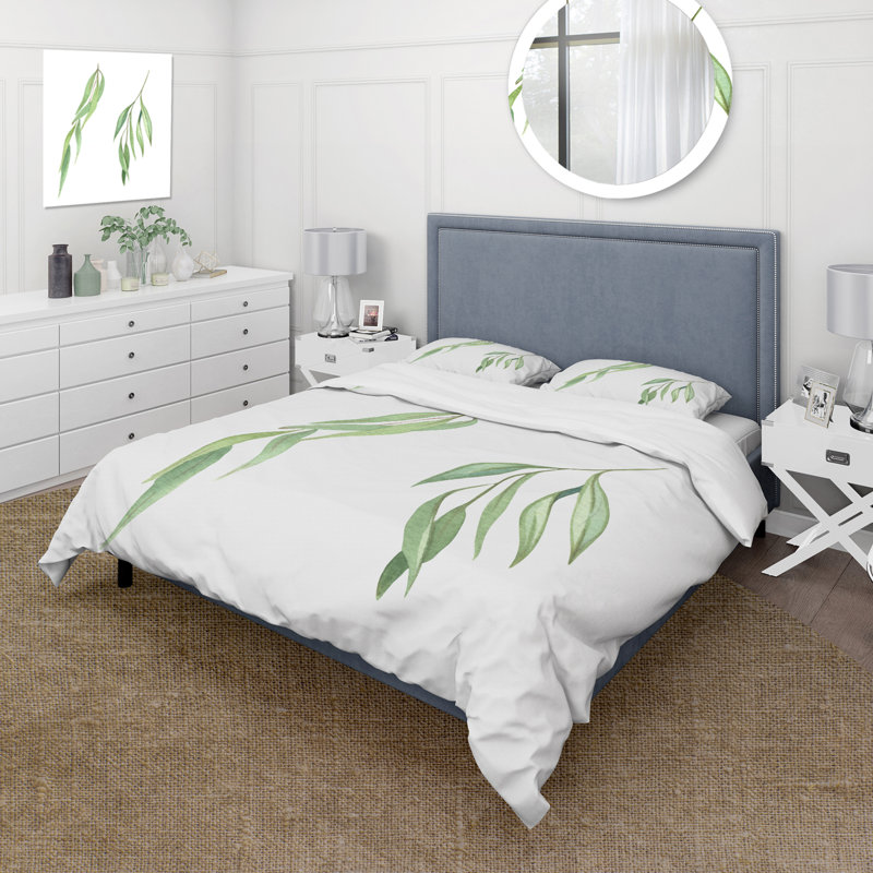 Two Willow Branches - Ensemble de housse de couette Farmhouse - Microfibre de polyester
