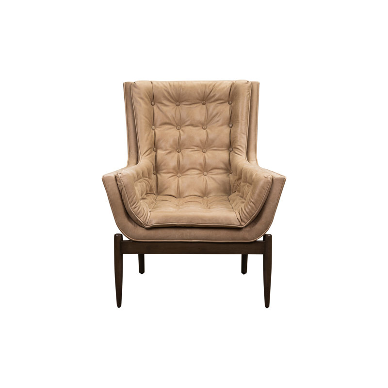 Verona Chair in Morgan Flax, Dark Brown, Verona Light Brown Genuine Leather