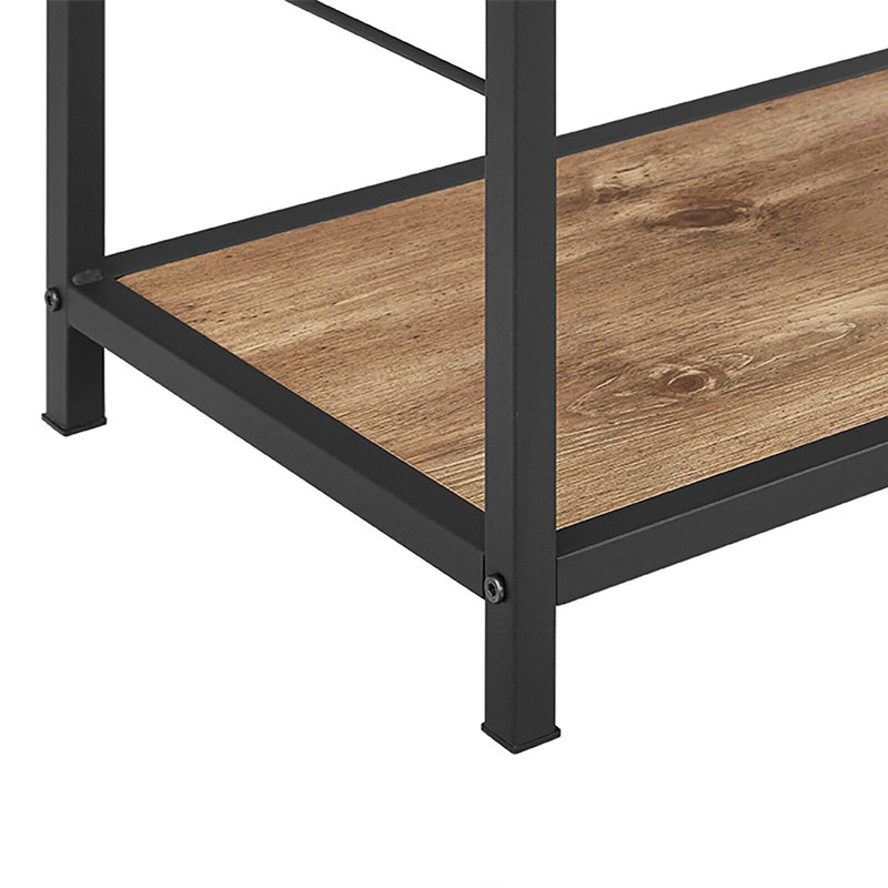 Aylin 160cm H Steel Etagere Bookcase, Reclaimed Wood