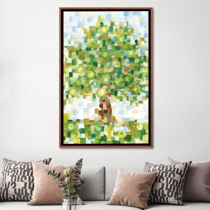 Reproduction d’art, "matelassée Tree II" par Ethan Harper, Toile avec cadre en bois classique, H 60 po x l 40po x P 1,5 po