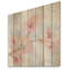 «Pink Blossoms Branch - Shabby Elegance», reproduction d'art murale en bois-77165718