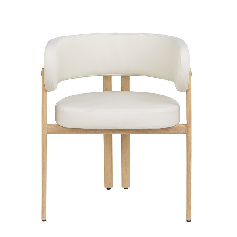 Chaise de salle à manger Belisse, ensemble de 2, Crème, crème