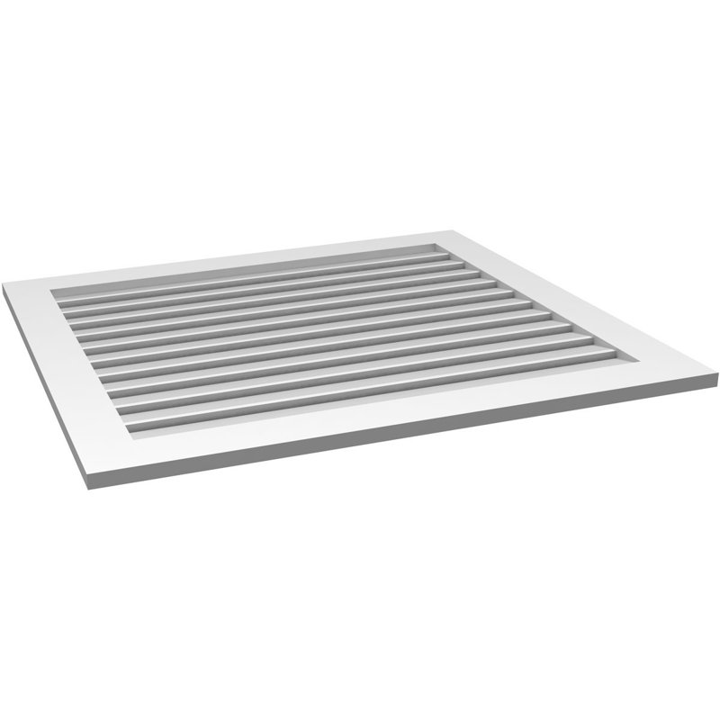 Rectangle Surface Mount Signature Urethane Functional Gable Vent, Primed Tan, 38" H x 42" W x 1" D