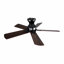 Ventilateurs de plafond avec lumières, ventilateur de plafond à profil bas de 42 pouces avec lumière et télécommande, Plafonnier encastré, réversible, 3Cct, à intensité variable, silencieux, ventilateur de plafond noir pour la chambre à coucher, utilisation intérieure / extérieure