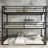 Bunk Bed, Heavy-Duty Metal Triple Bunk Bed with Guardrails and Noise-Reducing Design, Space-Saving-2088048287-2088048220