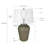 D18x28.5" Glass Table Lamp