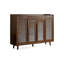 Rangement pour chaussures moderne en bois massif brun noisette