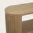 Contemporary Oval Console Table with Ribbed Sides and Two Spacious Open Shelves-788461171