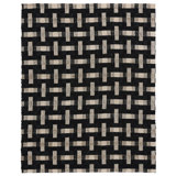 Preston Black/Ivory Jute Fabric Area Accent Rug
