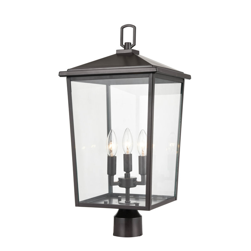 Powder Coated Bronze 23" Outdoor Lantern Post Light
