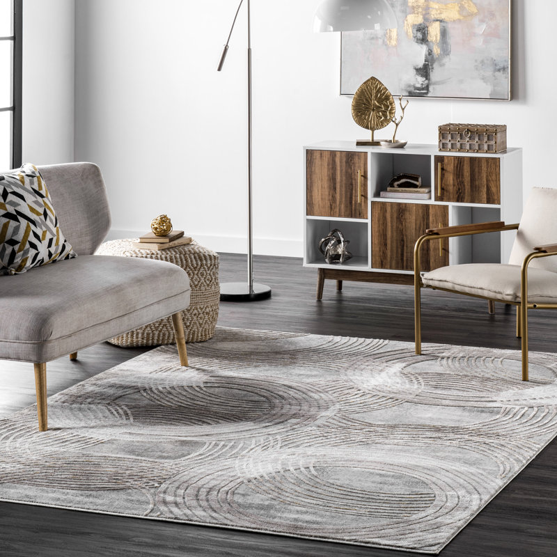 Tapis beige / gris Agbogla, Rectangle 9 pi x 12 pi