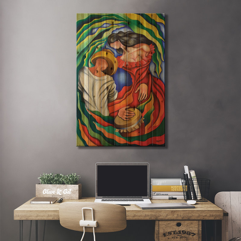 «Rumba Guajira On Wood» par Dixie Miguez, H 26 po x l 18 po x P 1,5 po