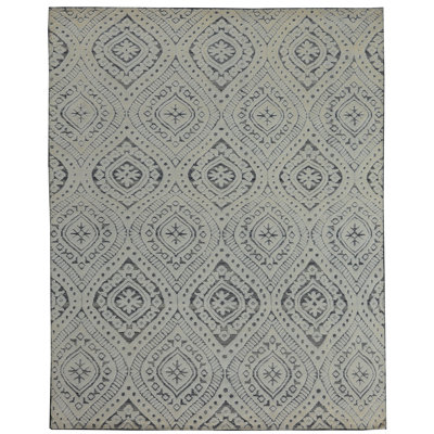 Wool Moroccan Area Rug in White