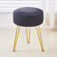Vanity Accent Stool with Metal legs-1903850505