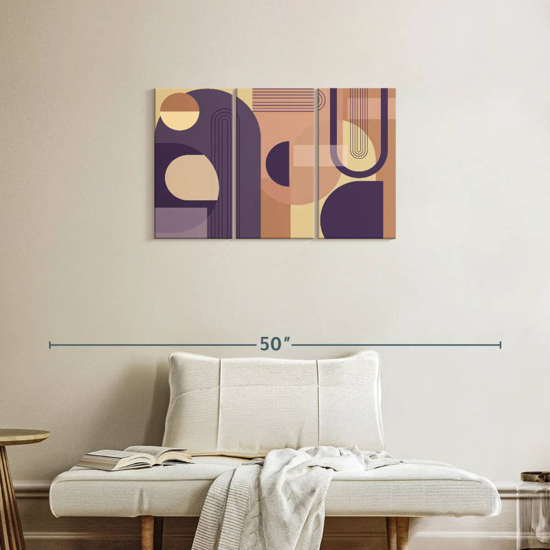 Avery Abstract Arches Purple, 20" H x 33" W