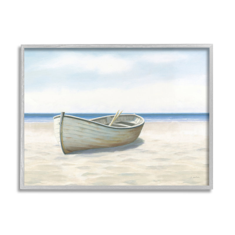 «Breakwater Bay Boat On Coast», reproduction d'art giclée par James Wiens, H 24 po x l 30 po x P 1,5 po
